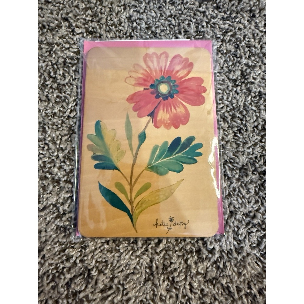 Wooden‎ Floral Blank Card Hallmark Signature greeting Card